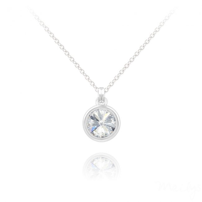 Collier en argent et cristal
