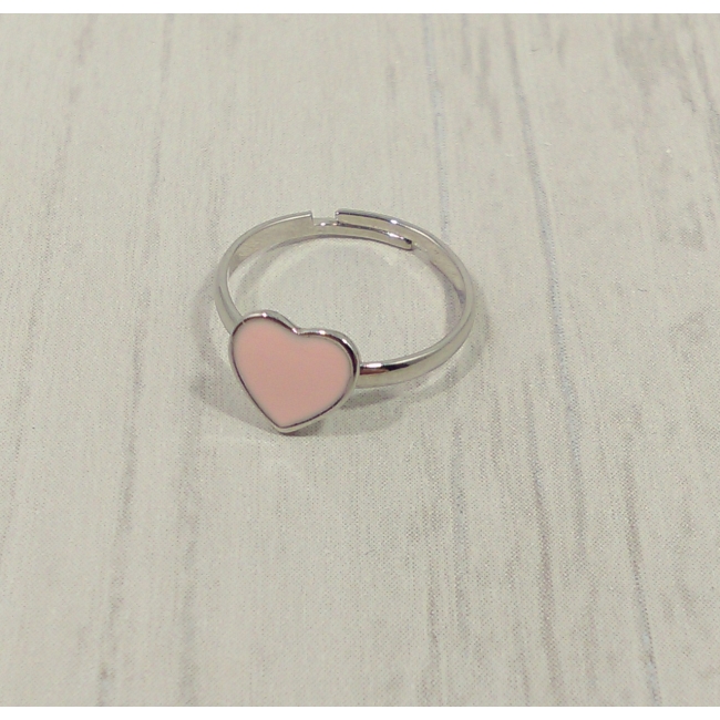 Bague enfant coeur rose
