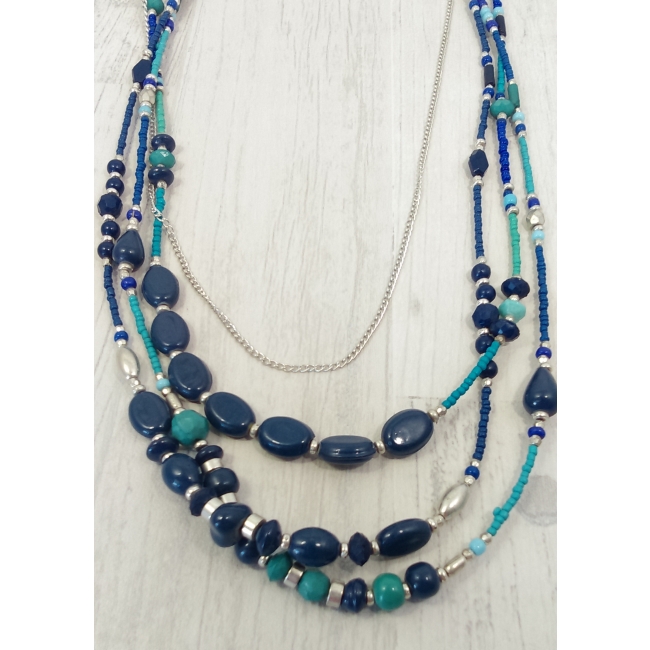 Vntage Coller Turquose Orgnale Naturelle. En perles de forme Olve