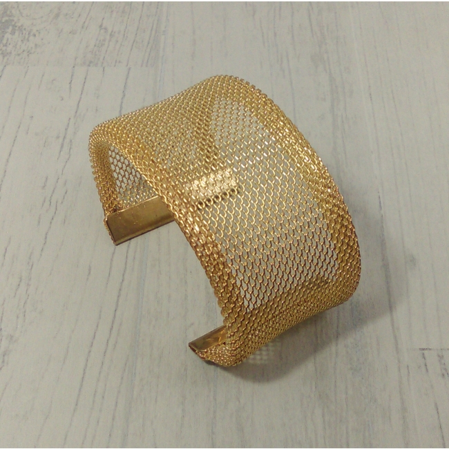 Bracelet manchette doré