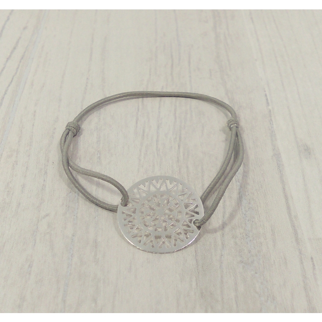 Bracelet élastique rond filigrane en métal