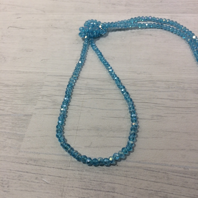 Collier sautoir turquoise en perles