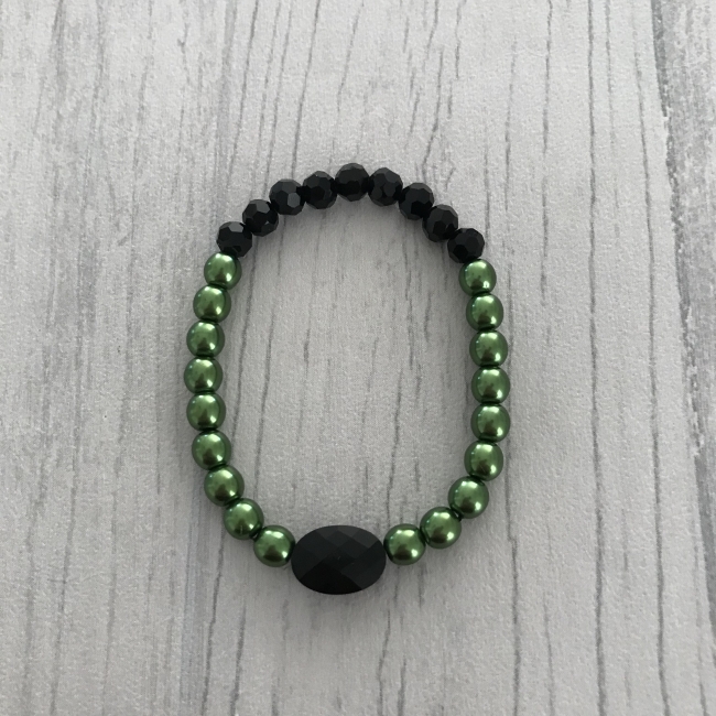 Bracelet vert et noir