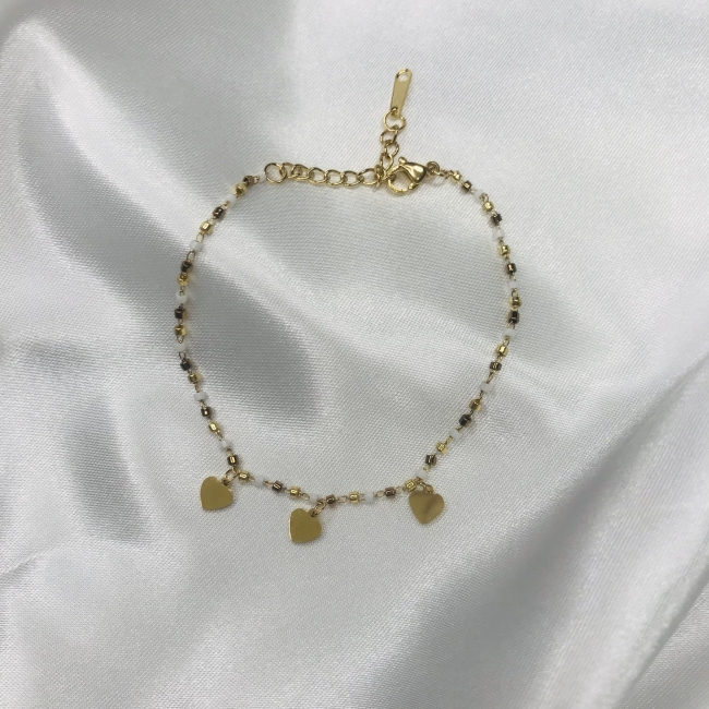 Bracelet marron et doré