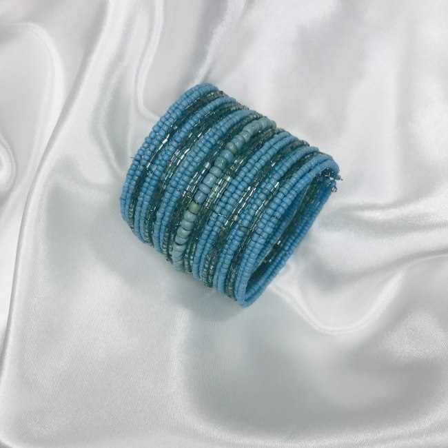 Bracelet manchette bleu