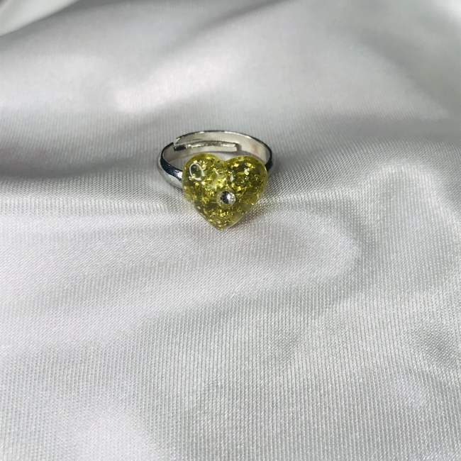 Bague enfant coeur doré