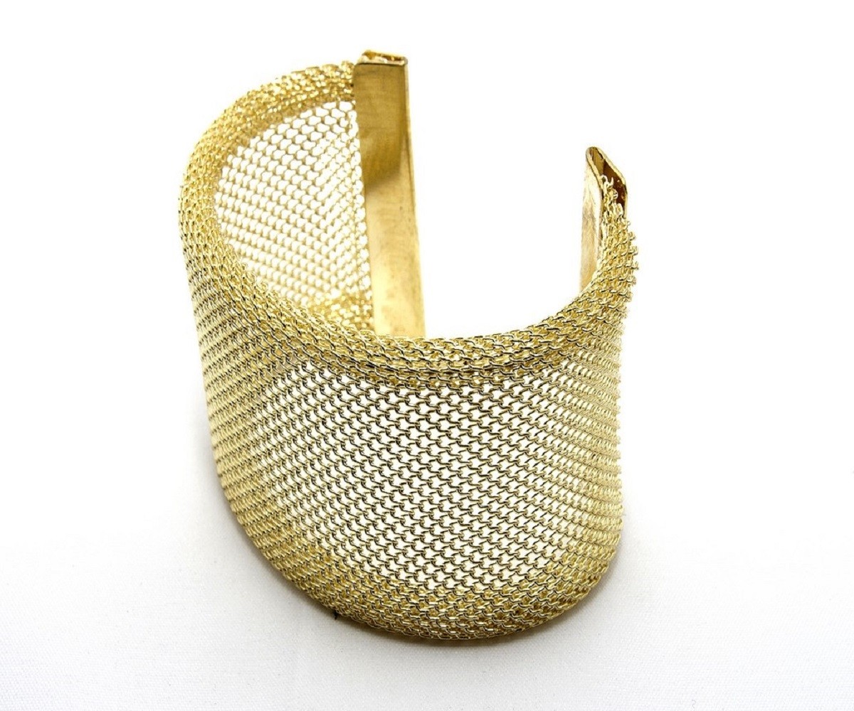 Bracelet Manchette Doré Motif Notes De Musique - Pour Femme - Neuf Avec étiquettes