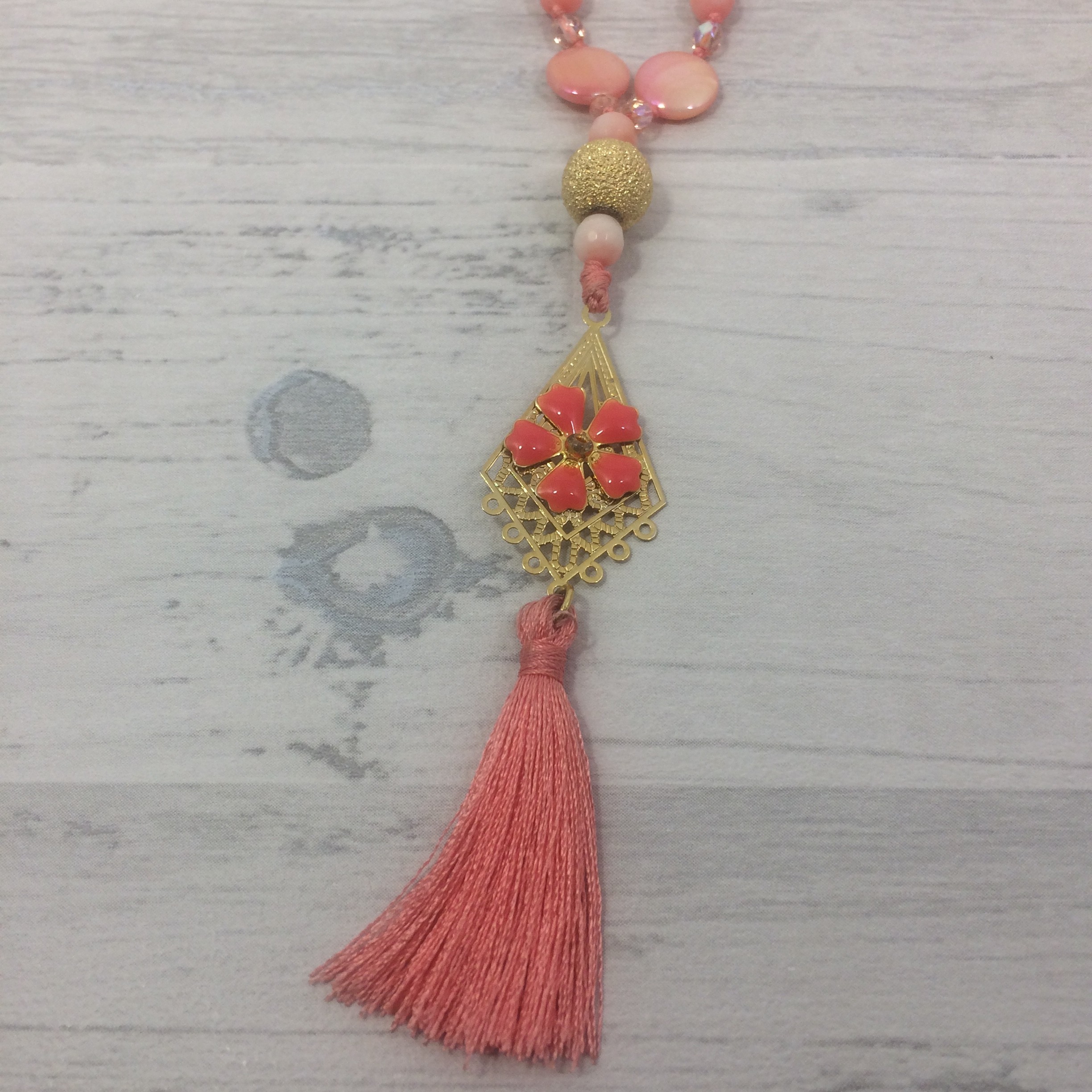 Collier Tibétain En Verre Coloré Bleu - Style Ethnique, Alliage Argenté, Longueur Mi-longue, Neuf Sans Emballage