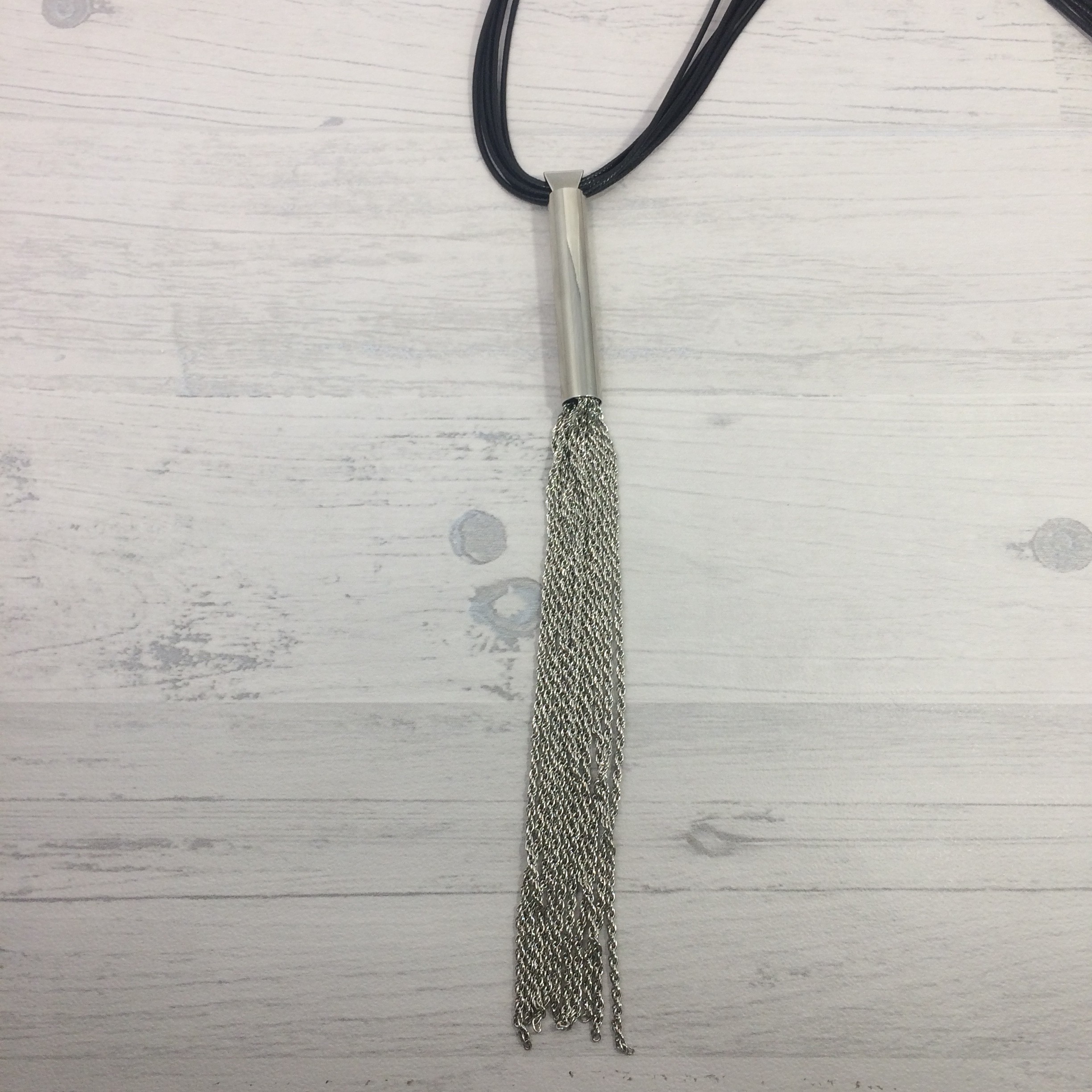SCOOTER BIJOUX COLLIER Sautoir Argenté Cuir Plumes Turquoise Neuf EUR 19,00 - FR