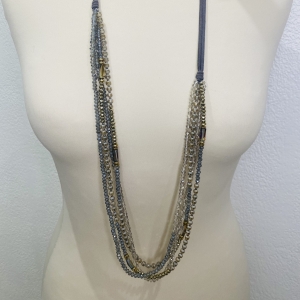 Collier sautoir perles en cristal