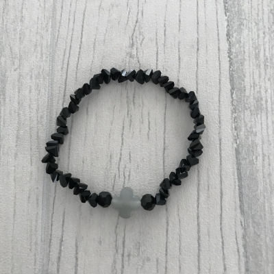 Bracelet noir en perles