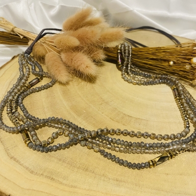 Collier sautoir perles en cristal