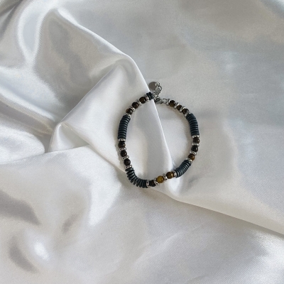 Bracelet en acier et perles