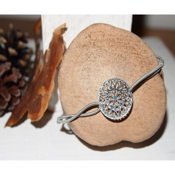 Bracelet élastique rond filigrane en métal