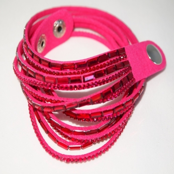 Bracelet strass fushia
