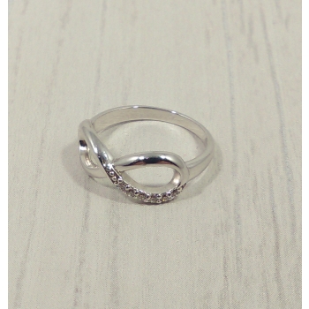 Bague en argent et infini zirconium