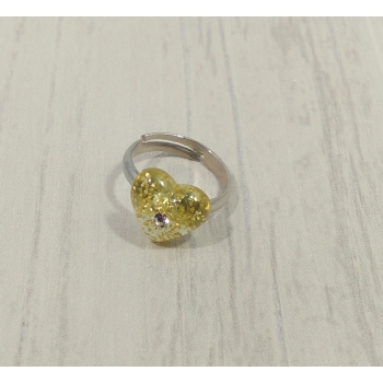 Bague enfant coeur doré