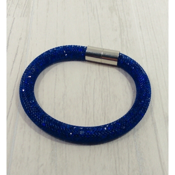 Bracelet filet strass bleu foncé