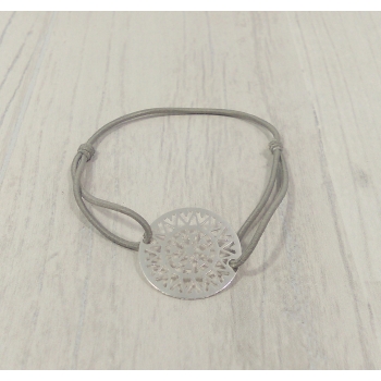 Bracelet élastique rond filigrane en métal