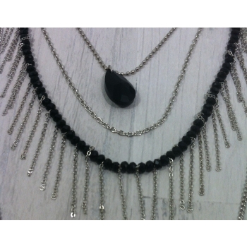 Collier sautoir multirangs
