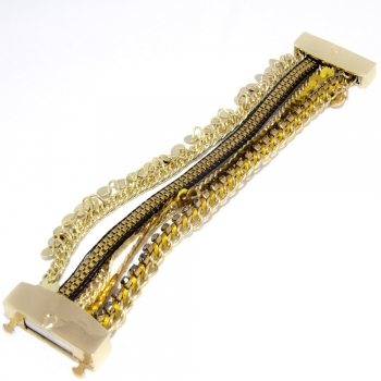 Bracelet multirangs doré