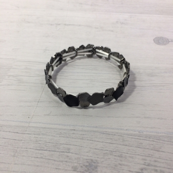 Bracelet élastique gris