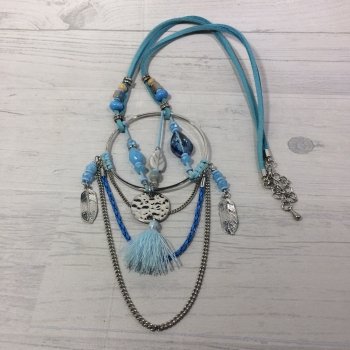 Collier attrape rêves turquoise