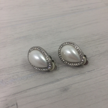 Boucles d'oreilles clips argentées