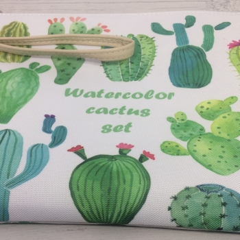 Pochette imprimée cactus
