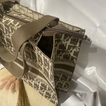 Sac cabas beige et blanc