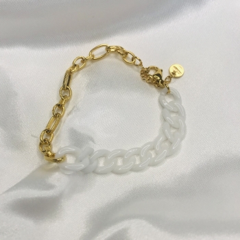 Bracelet doré et blanc