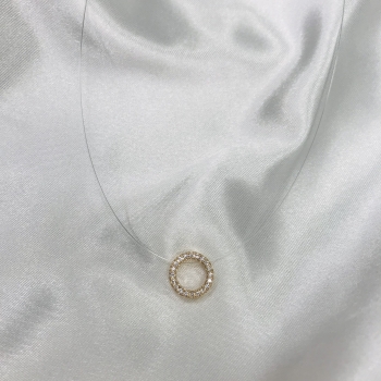 Collier cercle doré en strass
