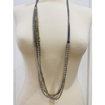 Collier sautoir perles en cristal