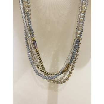 Collier sautoir perles en cristal