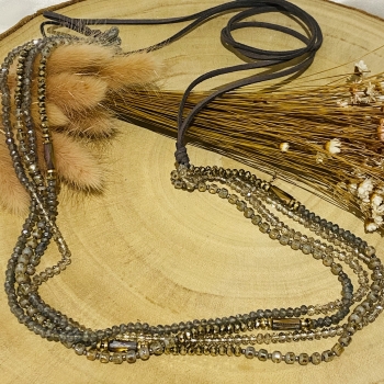 Collier sautoir perles en cristal