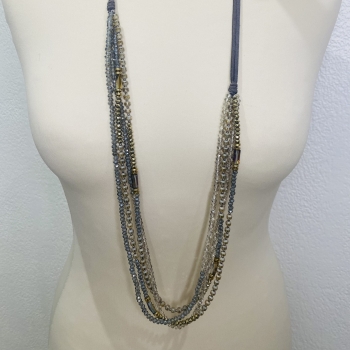 Collier sautoir perles en cristal