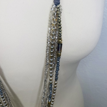 Collier sautoir perles en cristal