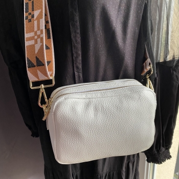 Sac en cuir blanc