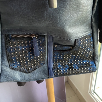 Sac cabas bleu foncé