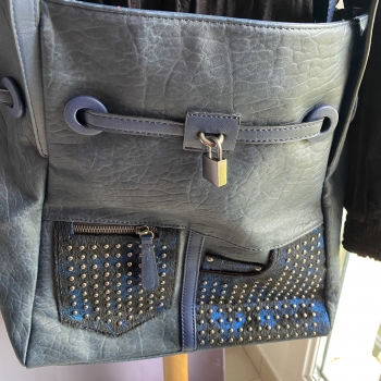 Sac cabas bleu foncé