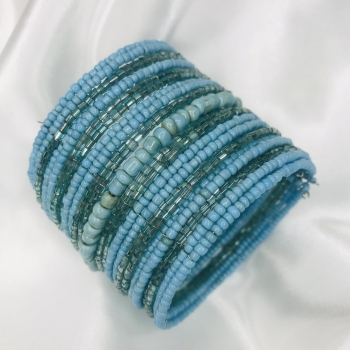 Bracelet manchette bleu