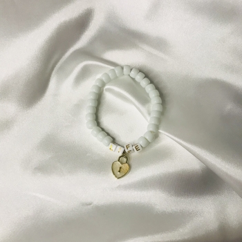 Bracelet blanc "LIFE"