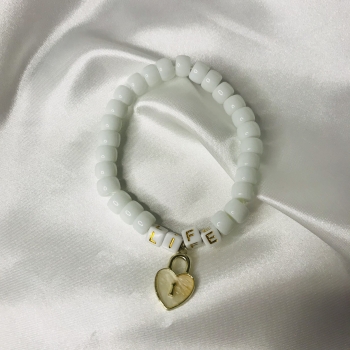 Bracelet blanc "LIFE"