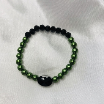 Bracelet vert et noir