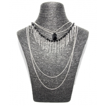 Collier sautoir multirangs